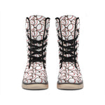 Baseballs Pattern Print Winter Boots