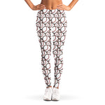 Baseballs Pattern Print Women's Leggings