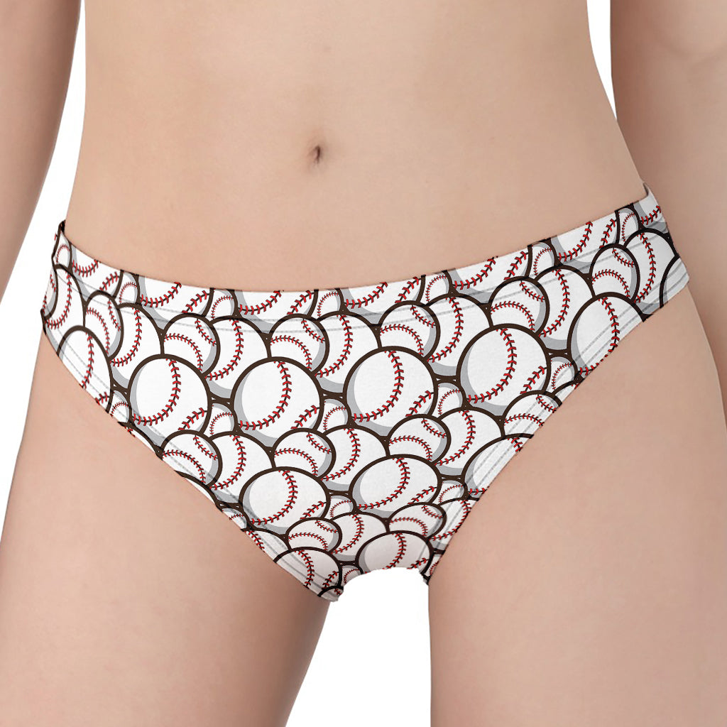 Baseballs Pattern Print Women's Panties