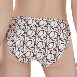 Baseballs Pattern Print Women's Panties