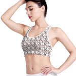 Baseballs Pattern Print Women's Sports Bra
