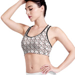 Baseballs Pattern Print Women's Sports Bra