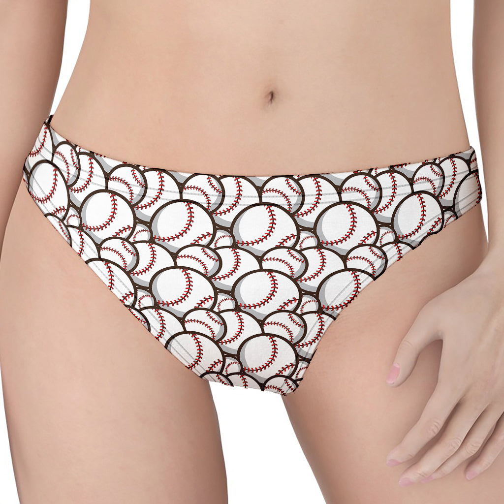 Baseballs Pattern Print Women's Thong