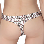 Baseballs Pattern Print Women's Thong