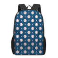 Baseballs Star Pattern Print 17 Inch Backpack