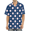 Baseballs Star Pattern Print Aloha Shirt