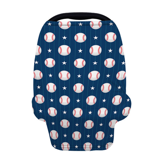 Baseballs Star Pattern Print Baby Seat Cover