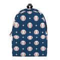 Baseballs Star Pattern Print School Backpack