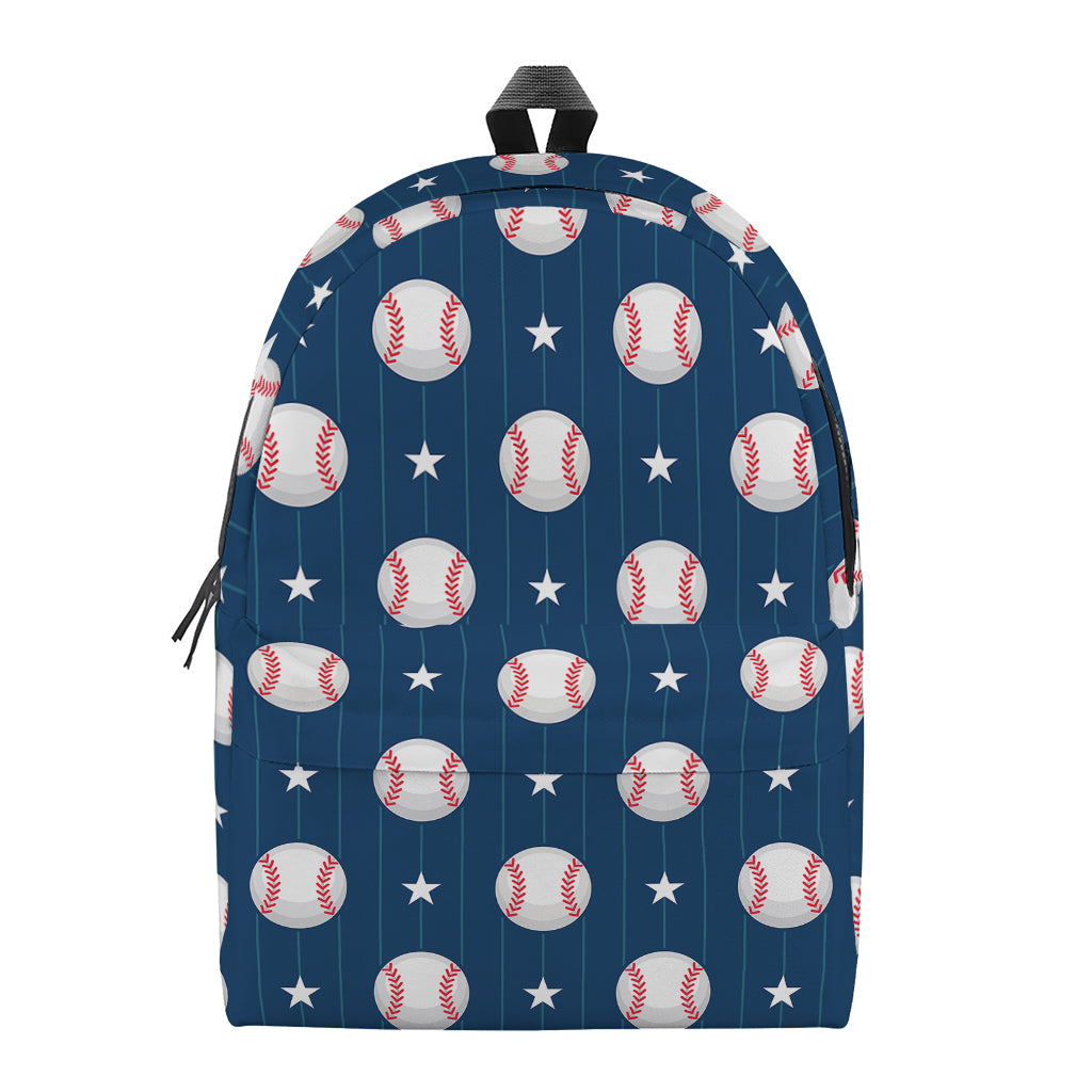 Baseballs Star Pattern Print Backpack