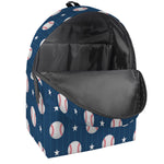 Baseballs Star Pattern Print Backpack