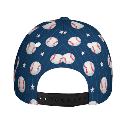 Baseballs Star Pattern Print Baseball Cap