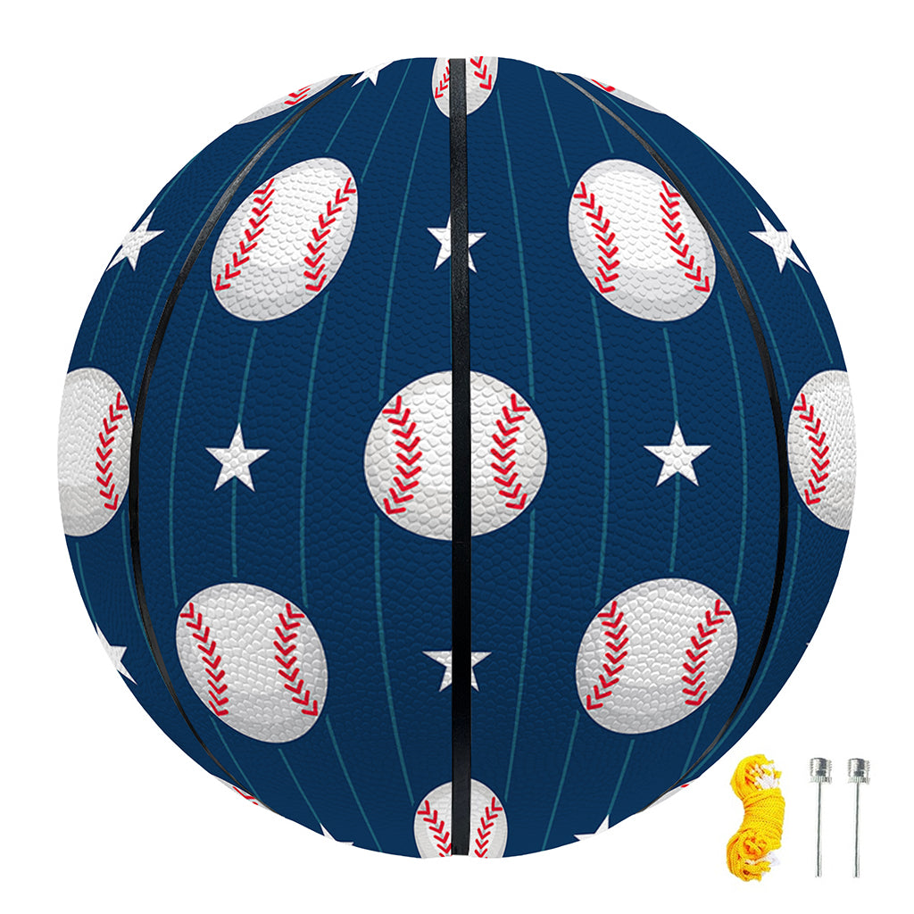 Baseballs Star Pattern Print Basketball