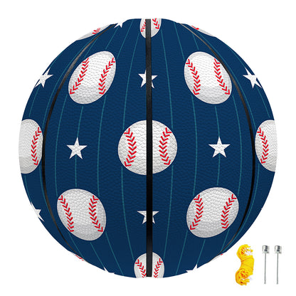 Baseballs Star Pattern Print Basketball