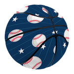 Baseballs Star Pattern Print Basketball