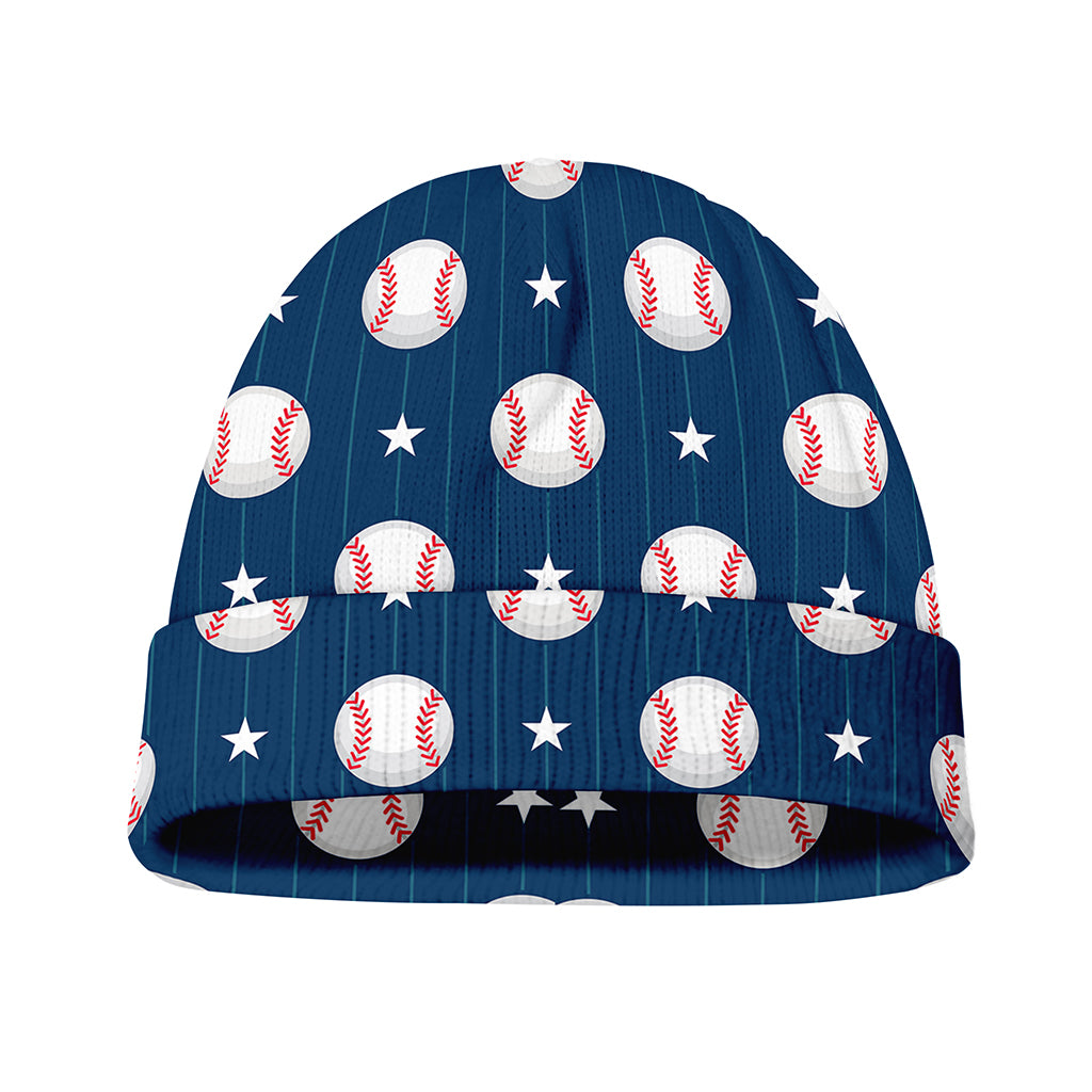Baseballs Star Pattern Print Beanie