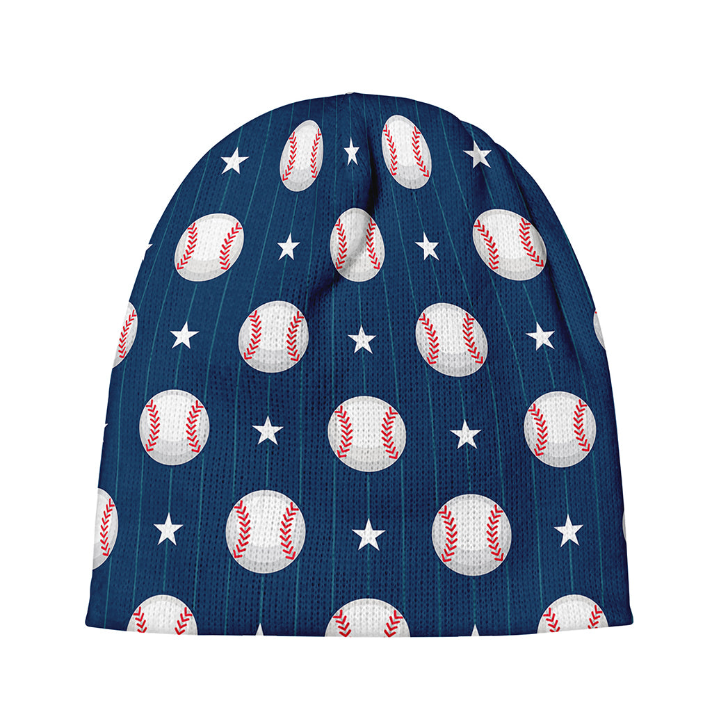 Baseballs Star Pattern Print Beanie