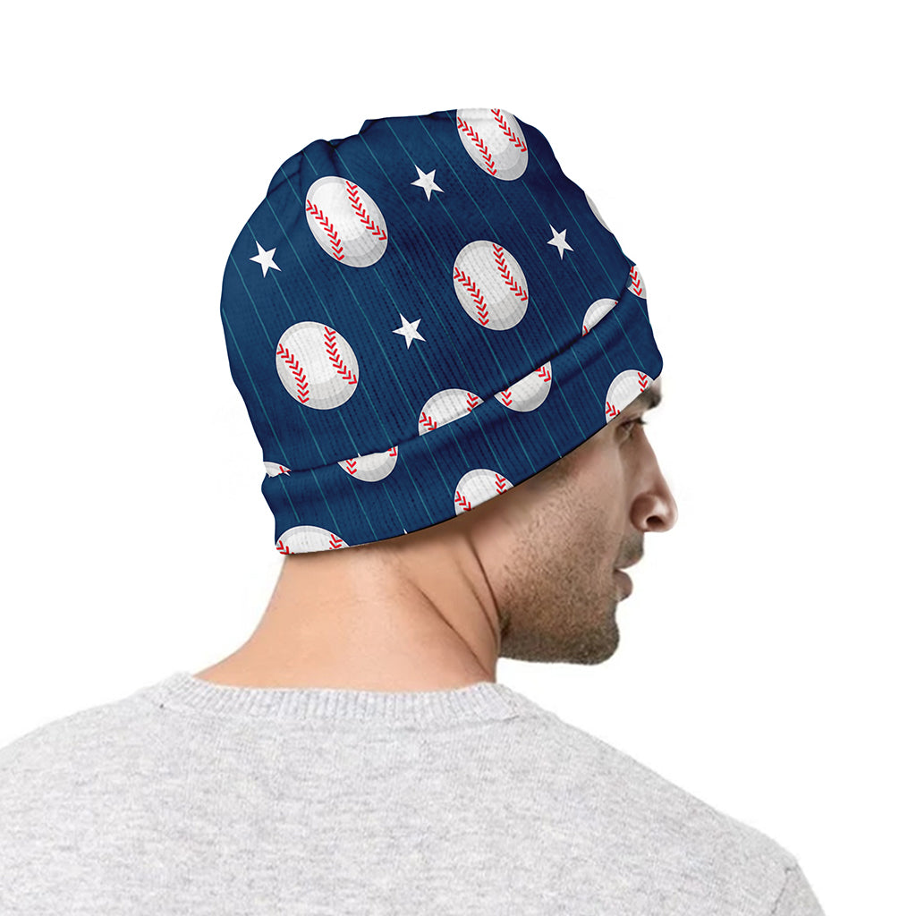 Baseballs Star Pattern Print Beanie