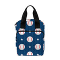 Baseballs Star Pattern Print Bible Tote Bag