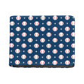 Baseballs Star Pattern Print Bifold Wallet