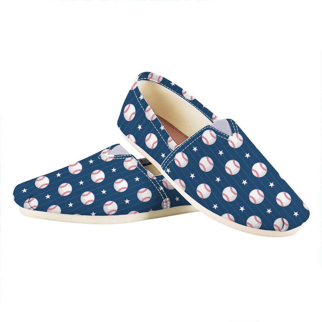 Baseballs Star Pattern Print Casual Shoes