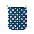 Baseballs Star Pattern Print Collapsible Laundry Basket