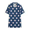 Baseballs Star Pattern Print Cotton Hawaiian Shirt
