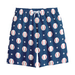 Baseballs Star Pattern Print Cotton Shorts