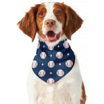 Baseballs Star Pattern Print Dog Bandana
