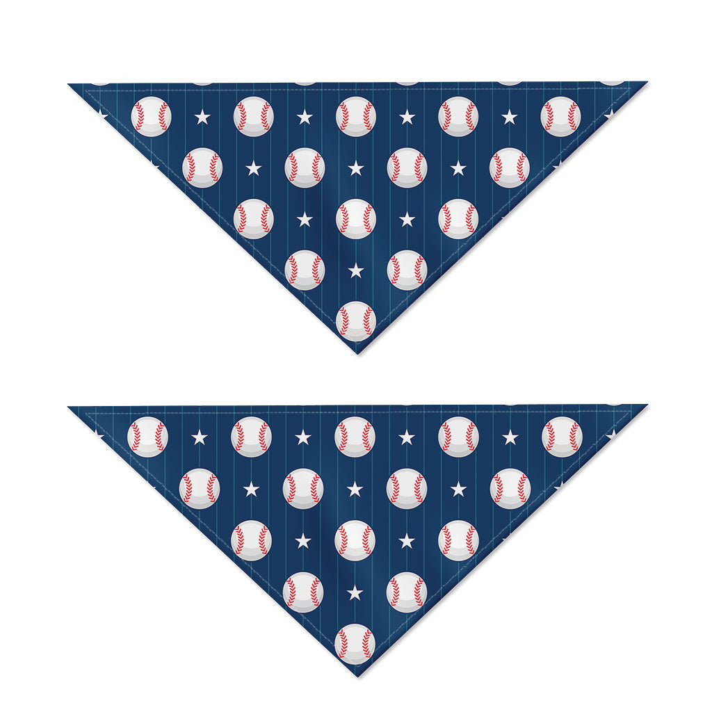 Baseballs Star Pattern Print Dog Bandana