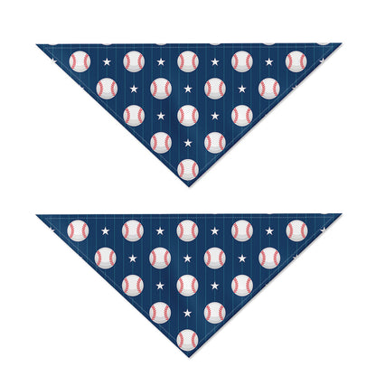 Baseballs Star Pattern Print Dog Bandana