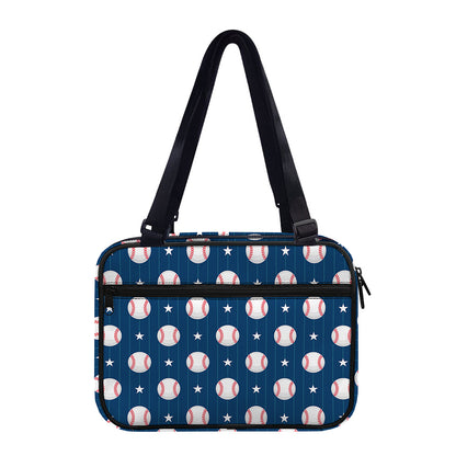 Baseballs Star Pattern Print Double Strap Bible Bag