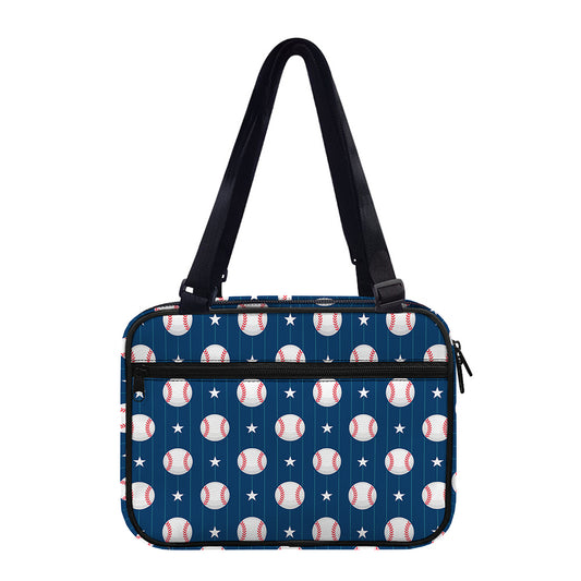 Baseballs Star Pattern Print Double Strap Bible Bag