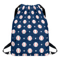 Baseballs Star Pattern Print Drawstring Backpack