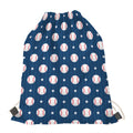 Baseballs Star Pattern Print Drawstring Bag
