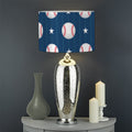 Baseballs Star Pattern Print Drum Lamp Shade
