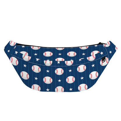 Baseballs Star Pattern Print Fanny Pack