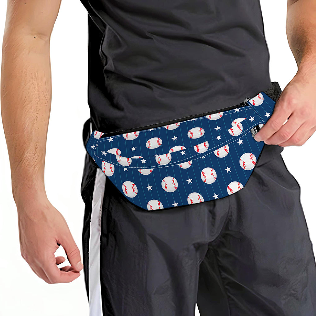 Baseballs Star Pattern Print Fanny Pack