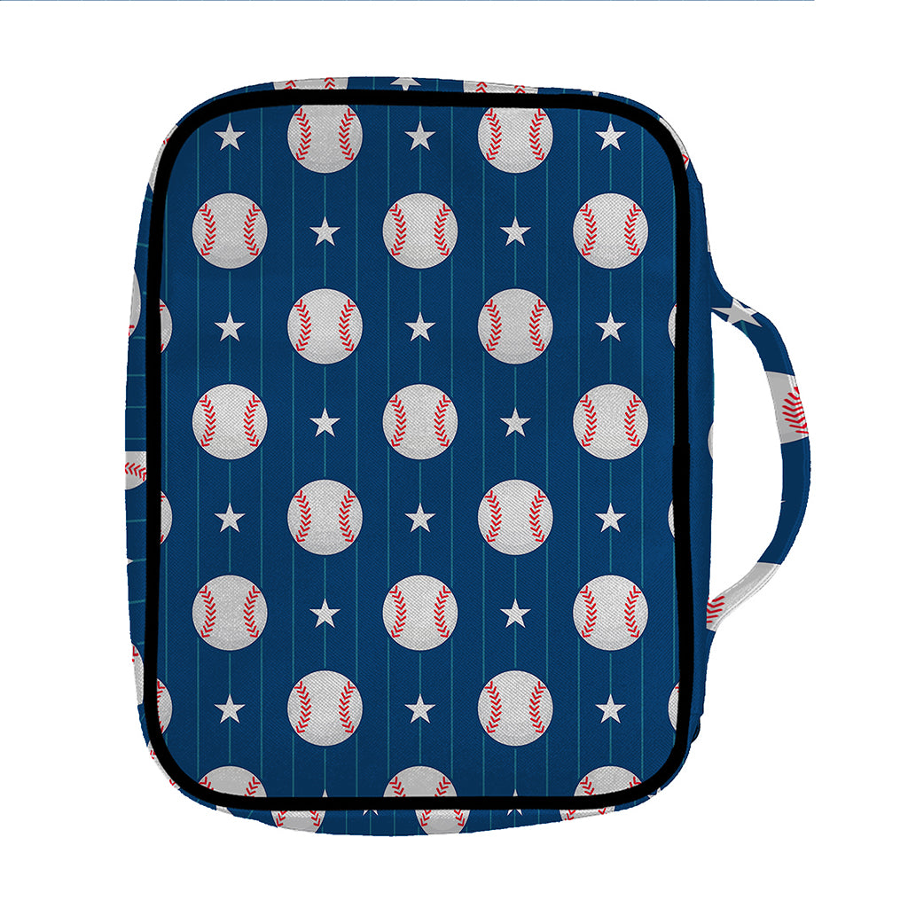 Baseballs Star Pattern Print Front Pocket Bible Bag