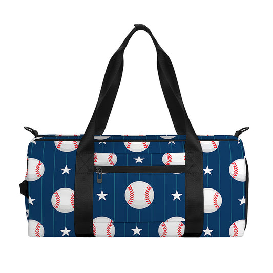 Baseballs Star Pattern Print Gym Bag