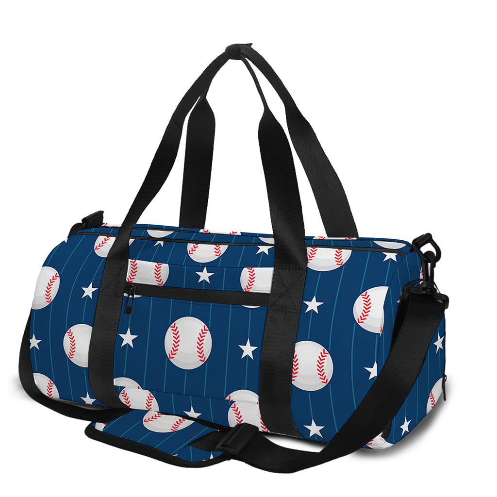 Baseballs Star Pattern Print Gym Bag