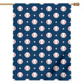 Baseballs Star Pattern Print House Flag