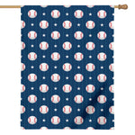 Baseballs Star Pattern Print House Flag