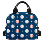 Baseballs Star Pattern Print Insulated Lunch Bag