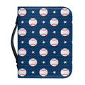 Baseballs Star Pattern Print Leather Bible Cover