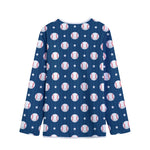Baseballs Star Pattern Print Long Sleeve Short Coat
