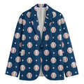 Baseballs Star Pattern Print Men's Blazer