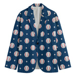 Baseballs Star Pattern Print Men's Blazer