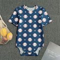 Baseballs Star Pattern Print Men's Bodysuit