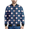 Baseballs Star Pattern Print Men's Bomber Jacket