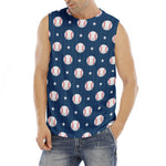 Baseballs Star Pattern Print Men's Fitness Tank Top